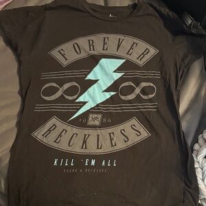 Young & Reckless Black and Blue Graphic Tee